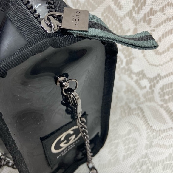 Vintage, Gucci Guilty , Black Enamel Amenity Pouch- Crossbody Bag - Picture 10 of 12